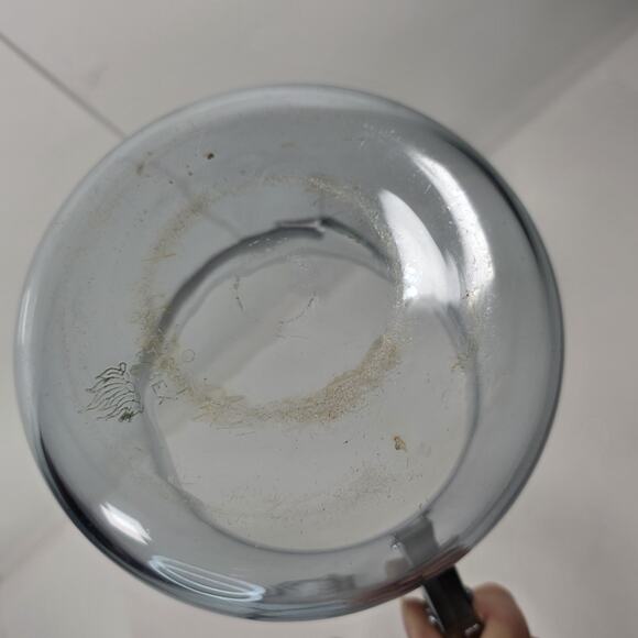 Vintage PYREX Flameware BLUE GLASS Double Boiler Pots 6763-U 6763-L (No Lid) - Picture 7 of 16